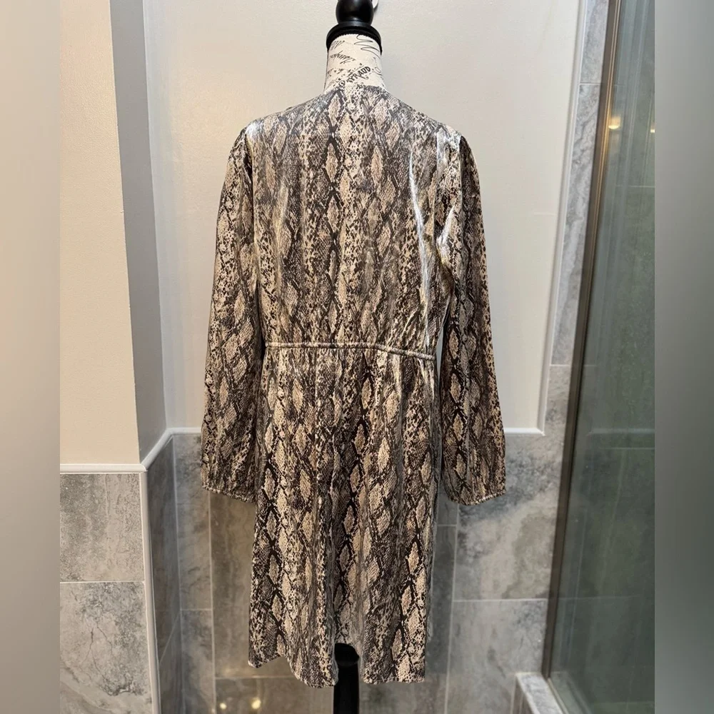 Ava & Viv Snake Print Dress Black Gray